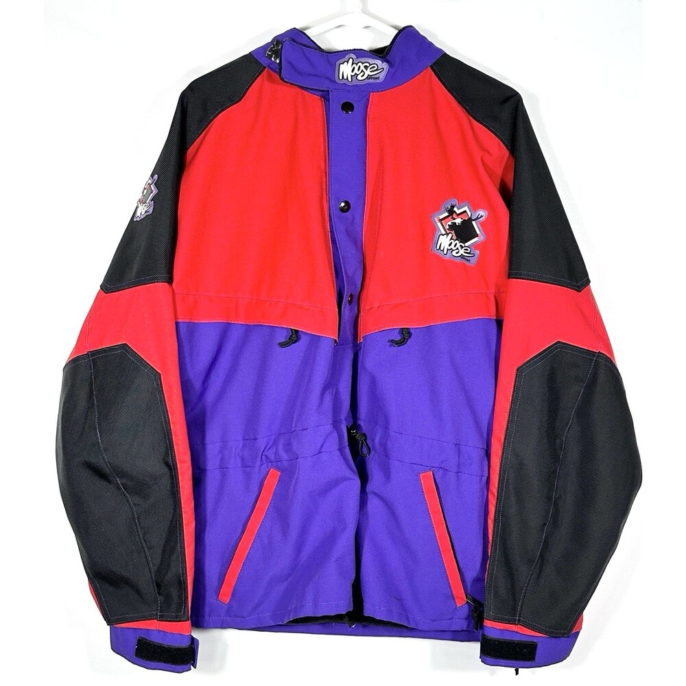 Vintage Moose Offroad Motocross Jacket Purple Red Size XL